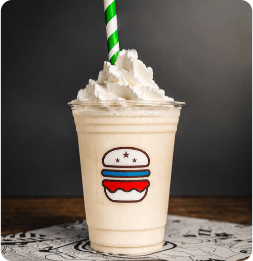 Toffee Apple Shake - Hand-spun vanilla shake, toffee apple puree & whipped cream.